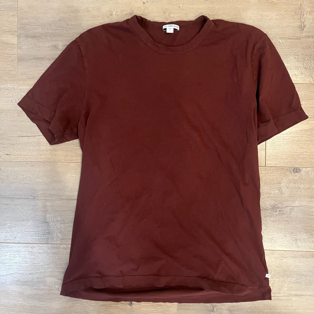 Mens Rust/Burnt Red James Peres Short Sleeve T-Shirt